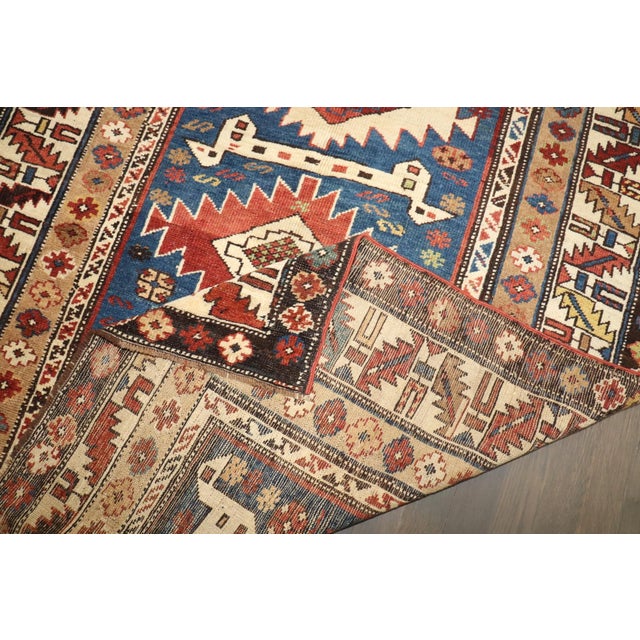 Late 19th Century 19th Century Antique Shirvan Rug - 3'8" x 5'10" For Sale - Image 5 of 6