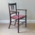 Antique English Edwardian Mahogany Desk Armchair in Velvet, 1890s For Sale - Image 17 of 17
