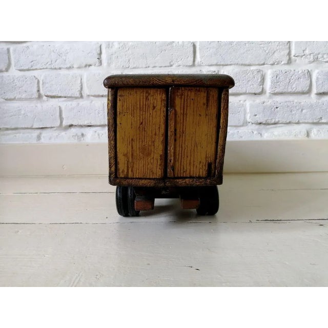 Black Vintage Wood Car Toy, 1940s For Sale - Image 8 of 12