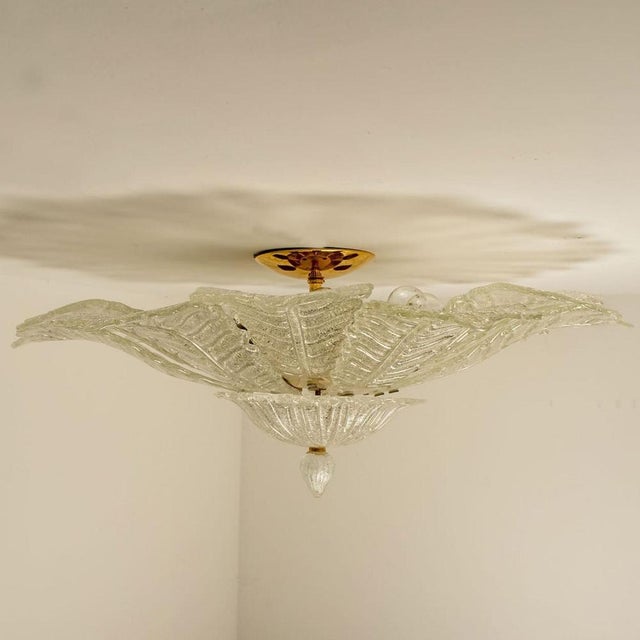 Murano Glass Ceiling Light in the style of Barovier, 1970s For Sale - Image 13 of 18