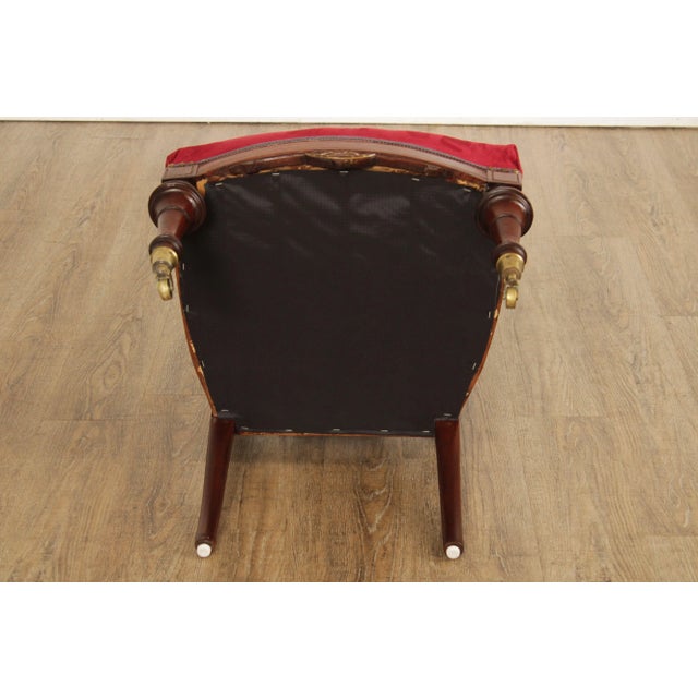 Antique Victorian Renaissance Carved Walnut Parcel Gilt Accent Chair For Sale - Image 12 of 12