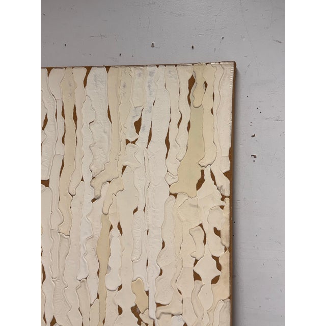 Circa 1998 Rex Ray Encaustic on Jute Painting For Sale - Image 4 of 12