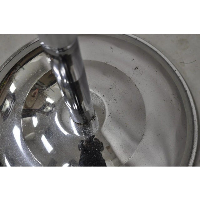 Silver Vintage Chrome Metal Art Deco Style Coat Tree Stand With Revolving Hooks For Sale - Image 8 of 11