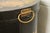 Black Maitland Smith Neoclassical Hand-Painted Black Lacquered Oval Toleware Box or Chest on Stand For Sale - Image 8 of 15