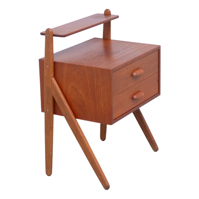 Danish Teak Nightstand by Sigfred Omann for Ølholm, 1960s For Sale