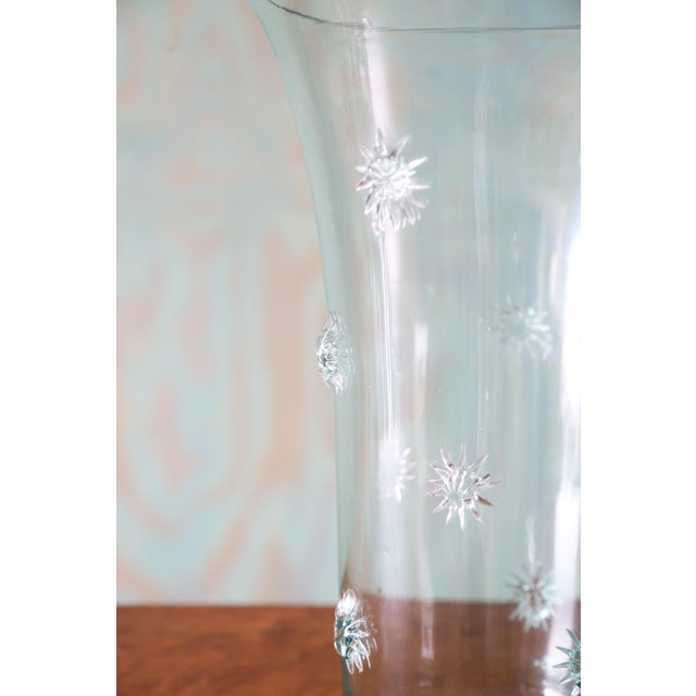 A circa 1960 clear Empoli (attributed) Italian Vase. Great presence and size. Would work well on a dresser in a bedroom,...