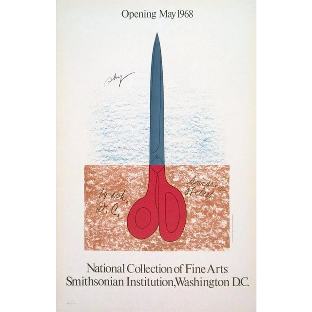 Artist: Claes Oldenburg Title: Scissors as Monument Year: 1968 Signed: No Medium: Lithograph Paper Size: 42 x 28 inches (...