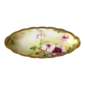 Italian Richard Ginori Porcelain Bowl Roman Gold From Firenze, Large
