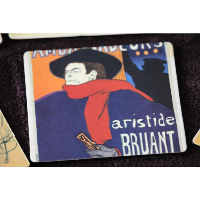 Paris Decor Coasters, 1970s, Set of 6 For Sale - Image 10 of 18