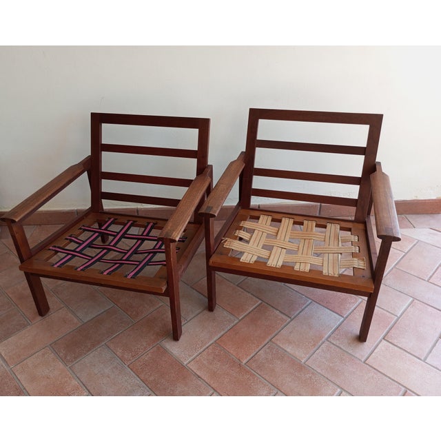 Teak and Leather Lounge Chairs by Illum Wilkelsø for Niels Eilersen, Denmark, 1960s, Set of 2 For Sale - Image 11 of 16