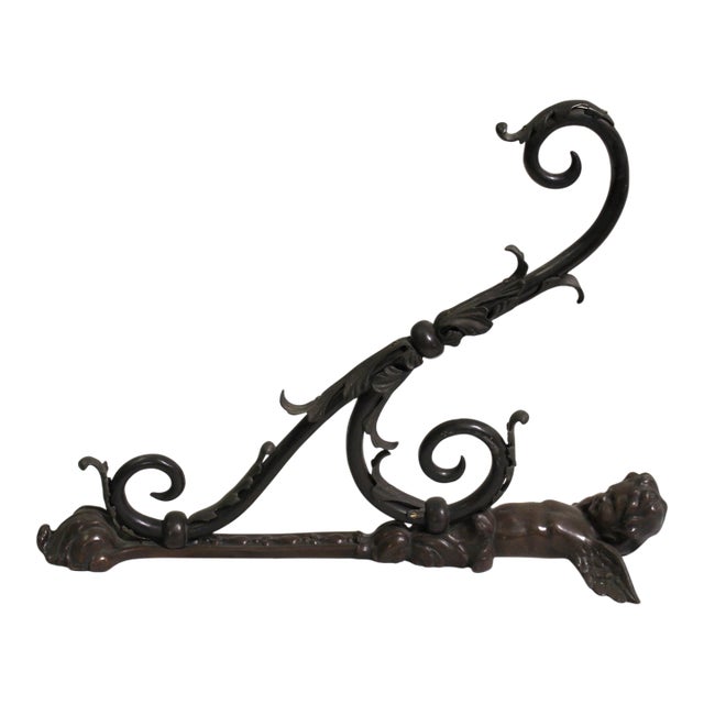 Mid-Century Modern Bronze Cherub Wall Bracket For Sale