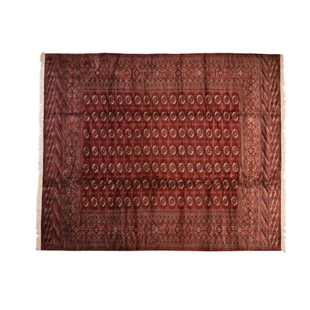 :: Extremely detailed repeating multi-column and row gul medallions in a tight and fine weave. Amazing splendor in the...