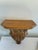 This vintage carved wood wall corbel shelf showcases classical architectural detailing with deep relief carving and a...