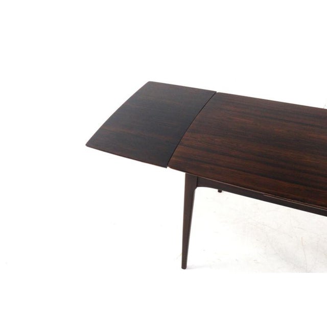 Rectangular Extendable Rosewood Goes Dining Table For Sale - Image 10 of 15