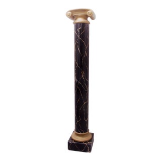 1980s Vintage Tall Plaster Column Torch Light For Sale