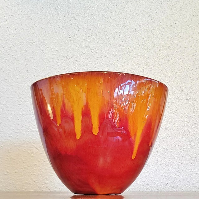 Ceramic William & Polia Pillin Flambé Bowl or Cachepot For Sale - Image 7 of 12