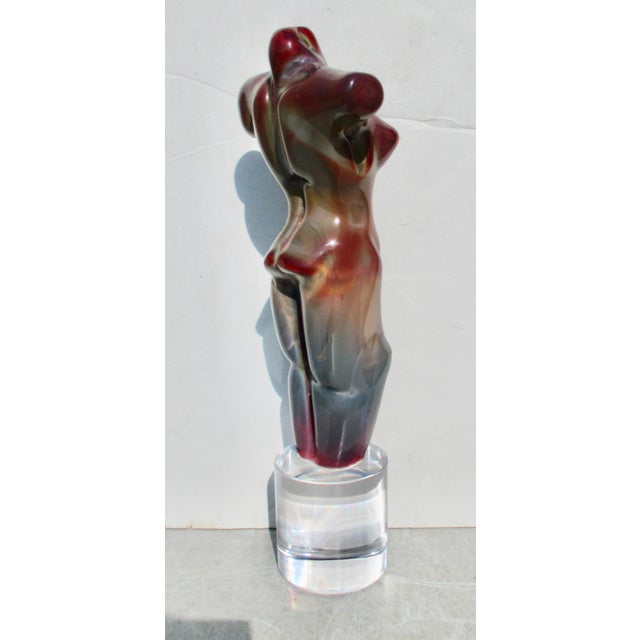 Dino Rosin Art Glass Female Sculpture For Sale - Image 12 of 13