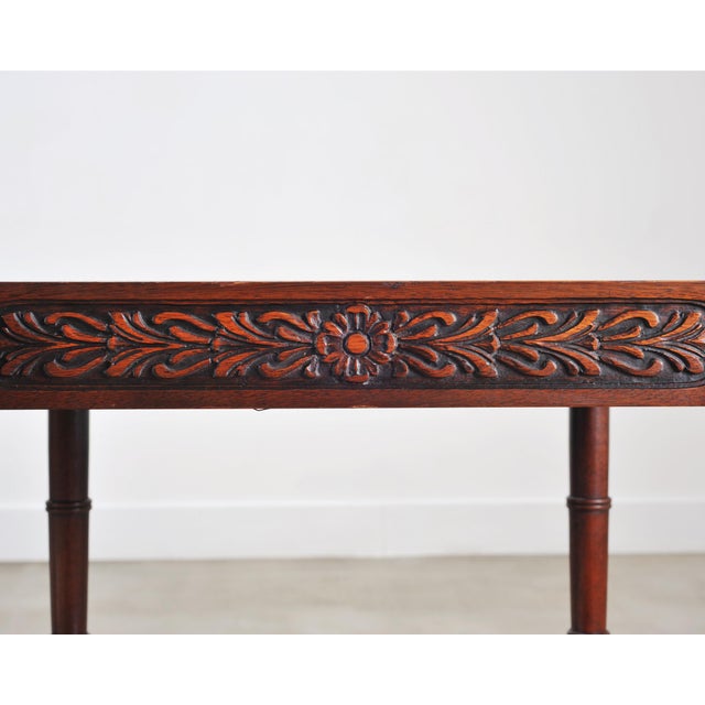 Pair of Regency Style Mahogany Leather Top Drink Side Tables For Sale - Image 11 of 18