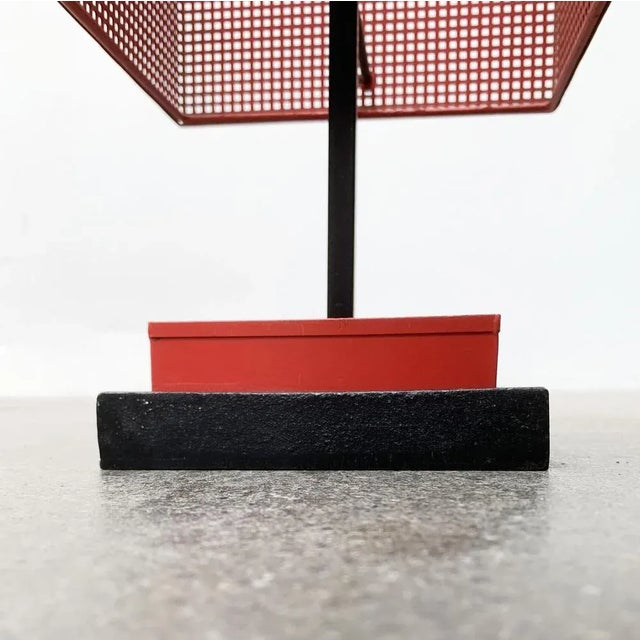 Minimalist Perforated Steel Umbrella Stand, 1960s For Sale - Image 4 of 18