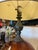 Hollywood Regency 1960s Hollywood Regency Amber Glass Globe Lamp For Sale - Image 3 of 11