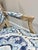 2000 - 2009 French Louis XV Style Armchair in Blue Medallion Upholstery For Sale - Image 5 of 7
