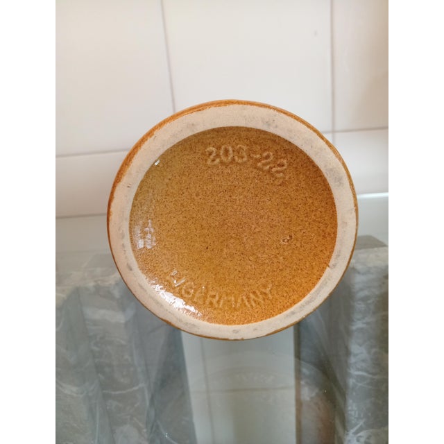 1970s Vase with Flower Decoration from Scheurich Keramik, 1970s For Sale - Image 5 of 6