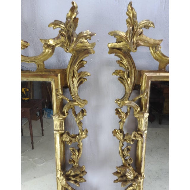English Pair of George III Bright Gilt Mirrors For Sale - Image 3 of 11