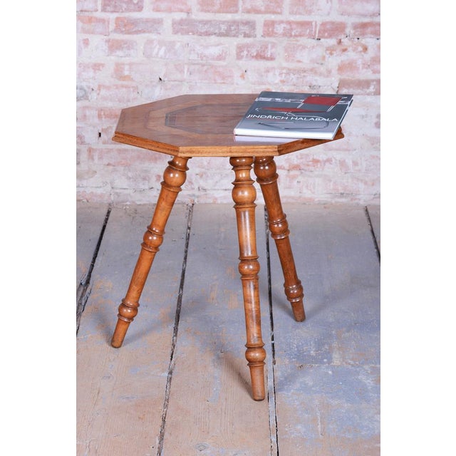 Biedermeier Coffee Table in Cherry and Walnut, 1870s For Sale - Image 9 of 12