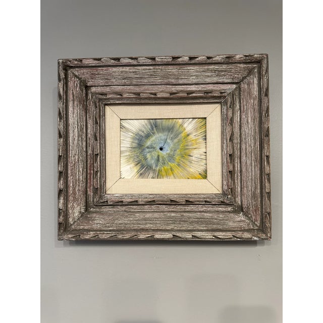 Vintage Framed Mid-Century Abstract Eye Painting For Sale - Image 9 of 9