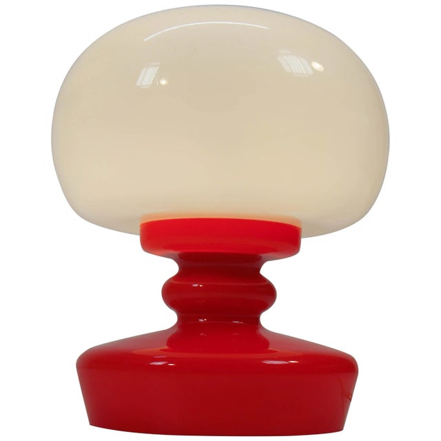 All Glass Table Lamp by Valasske Mezirici, 1970s For Sale - Image 6 of 6