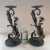 Metal Vintage Artisan Hand Wrought Metal Candlestick Holders - Set of 2 For Sale - Image 7 of 13