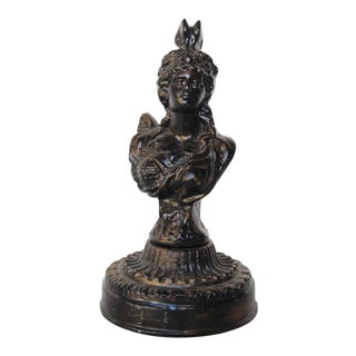 French Mid-Century Architectural Lady Finial For Sale