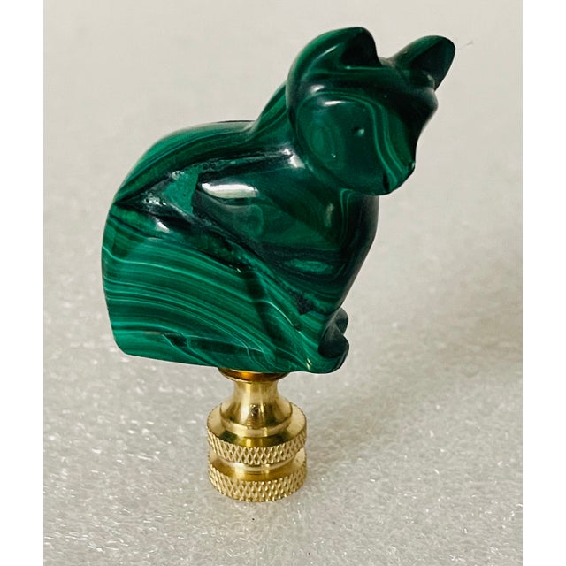 1960s 1960s Two Makachite Animals Lamp Finials For Sale - Image 5 of 5