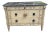 Fabulous Painted French Style Commode/Chest With Black Marble Top For Sale