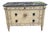 Painted French Style Commode/Chest With Black Marble Top For Sale