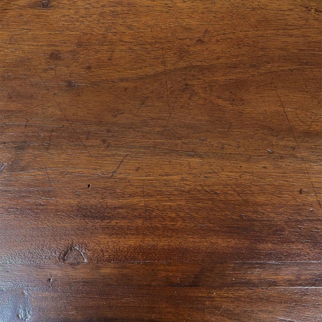 Brown Italian Wooden Round Dining Table, 1930s For Sale - Image 8 of 17