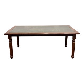 English Writing Desk with Leather For Sale