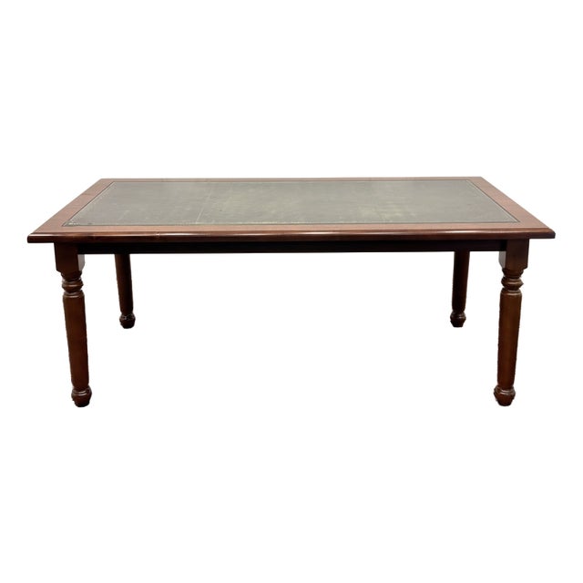 English Writing Desk with Leather For Sale