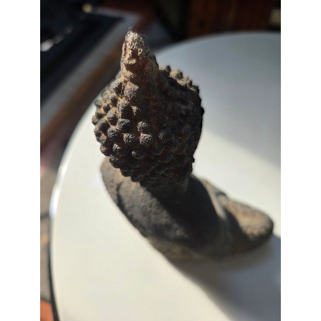 Cast Stone Seated Tibetan Buddha For Sale - Image 11 of 14