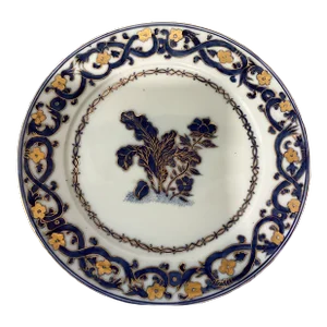 Late 19th Century Chinese Export Porcelain Blue and White Large Porcelain Plate