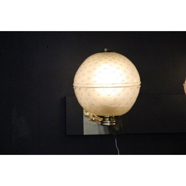 Golden Pulegoso Murano Glass Sconces in the style of Barovier, 1990s, Set of 2 For Sale - Image 16 of 18