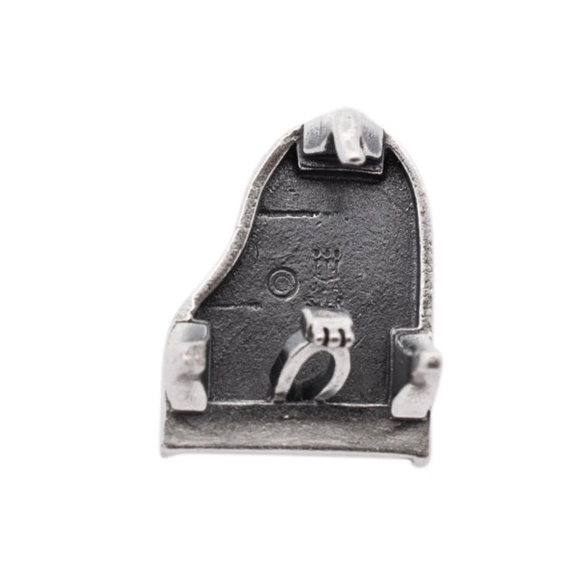 Art Deco Vintage James Avery 925 Sterling Silver Retired Grand Piano 3D Charm / Pendant For Sale - Image 3 of 4