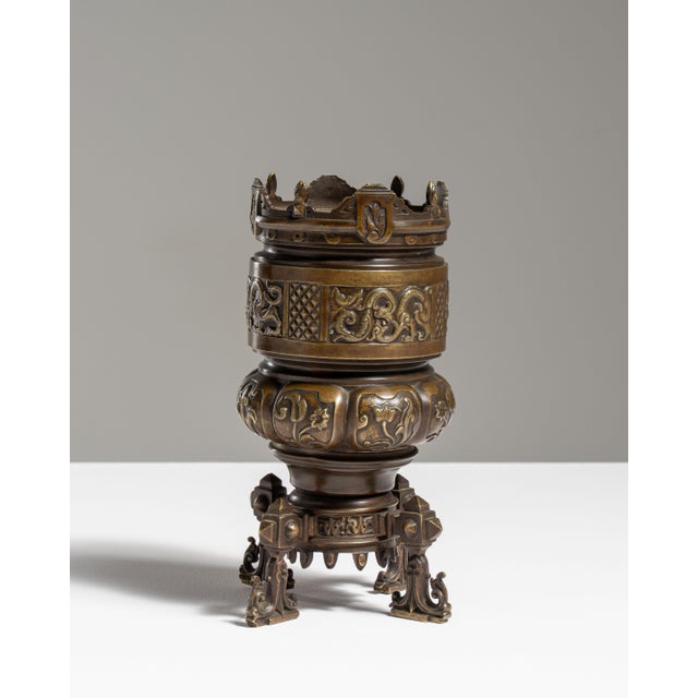 19th Century Chinese Bronze Censer For Sale - Image 4 of 15