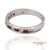 14k (585) Solid White Gold Natural Diamond and Ruby Half Band Ring, Size 6.5 For Sale In New York - Image 6 of 11
