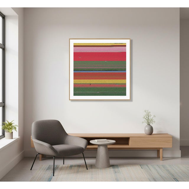 Photography "AV_Tulip_Fields_036" Contemporary Aerial View Limited Edition Photograph by Bernhard Lang For Sale - Image 7 of 12