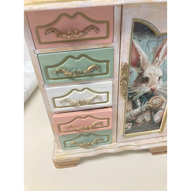 Paper Alice in Wonderland Box-Hand Painted For Sale - Image 7 of 7