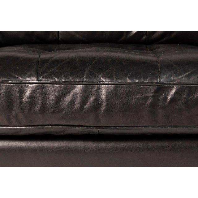 Tufted Club Chairs in the Manner of Walter Knoll for Brayton International in Durable Vegan Leather - A Pair For Sale - Image 10 of 11