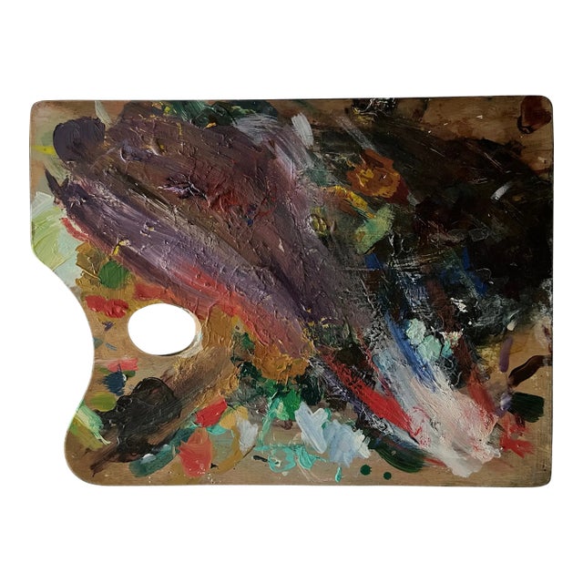 Mid Century Artist Palette Colorful Accent For Sale