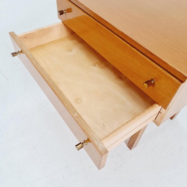 Mid-Century Modern German Oak Nightstands from WK Möbel, 1960s, Set of 2 For Sale - Image 10 of 11