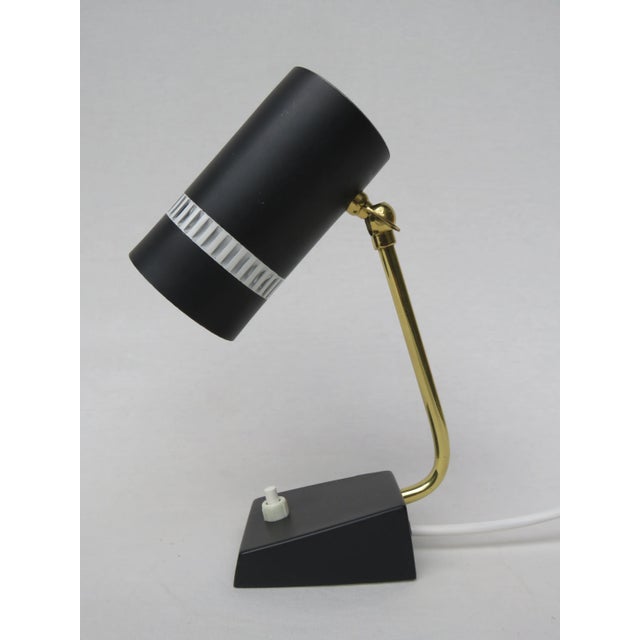 Black Mid-Century Nightstand Lamps, 1950s, Set of 2 For Sale - Image 8 of 18